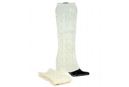 Socks/ Leg Warmers - Knitted Leg Warmers - White  - SK-F1004WT